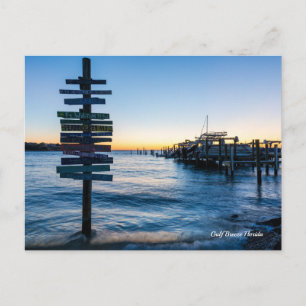 Pensacola Bay Unterschrift Sonnenuntergang durch D Postkarte