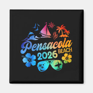Pensacola Beach Florida 2026 Urlaub Tie Dye Sommer Magnet