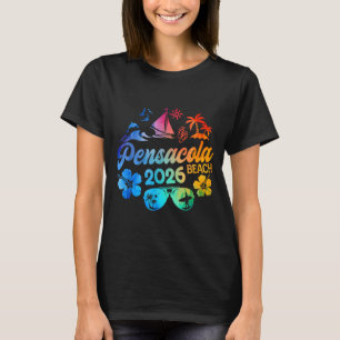 Pensacola Beach Florida 2026 Urlaub Tie Dye Sommer T-Shirt
