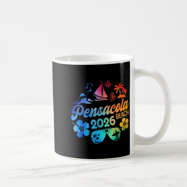 Pensacola Beach Florida 2026 Vacation Tie Dye Summ Kaffeetasse (Rechts)