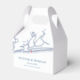 Pensacola Beach Florida Karte Geschenkschachtel