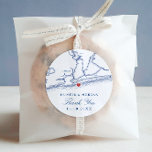 Pensacola Beach Florida Karte Navy Gastgeschenk Ho Runder Aufkleber<br><div class="desc">Diese Pensacola Beach, FL Karte Aufkleber Siegel sind perfekt für Hochzeitskekse Verpackungen, Gefälligkeitstaschen, Umschläge oder Begrüßungsgeschenke für Ihre Florida Hochzeit. Bewegen Sie das Herz, indem Sie unter "Anpassen" auf "Bearbeiten mit dem Designwerkzeug" klicken. Egal ob Sie bei Pier Suite Events, Pensacola Beach Pavillon, Portofino Island Resort, Margaritaville Beach Hotel, Pensacola...</div>