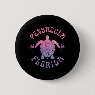 Pensacola Beach Florida Meeresschildkröte Sommerfe Button