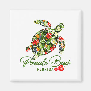 Pensacola Beach Florida Meeresschildkröte Tropisch Magnet