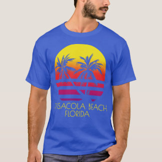 Pensacola Beach Florida Vintage Tropischer Sonnenu T-Shirt