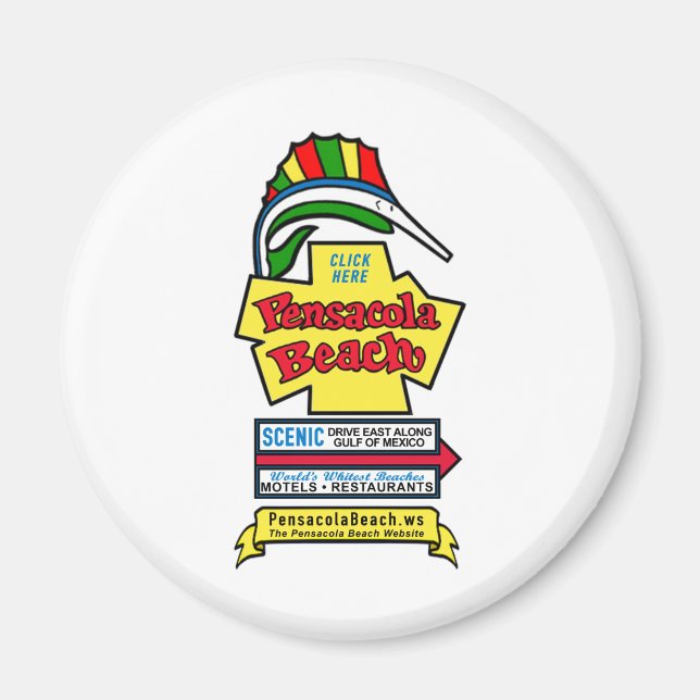 Pensacola Beach Sign Magnet (Vorne)