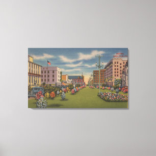 Pensacola, FL - Südansicht von Palafox Leinwanddruck