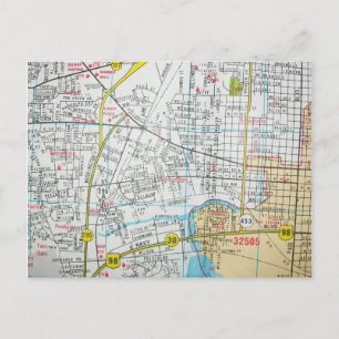 PENSACOLA, FL Vintage Karte Postkarte