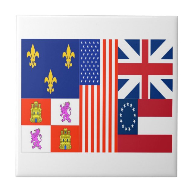 Pensacola-Flagge Fliese (Vorderseite)