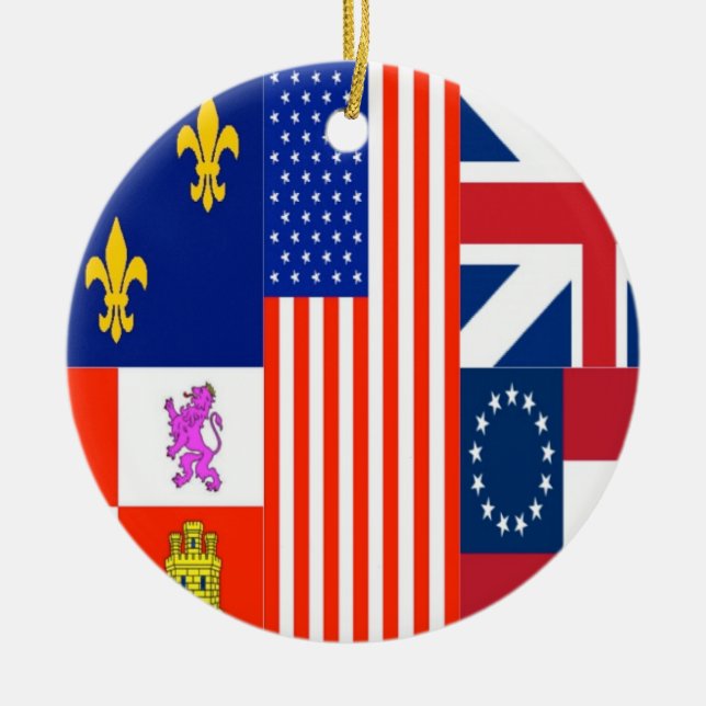 Pensacola-Flagge Keramik Ornament (Vorne)