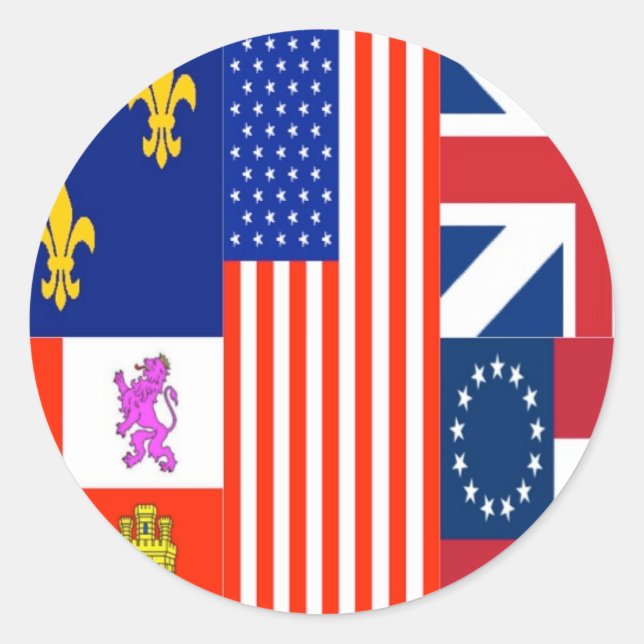 Pensacola-Flagge Runder Aufkleber (Vorderseite)