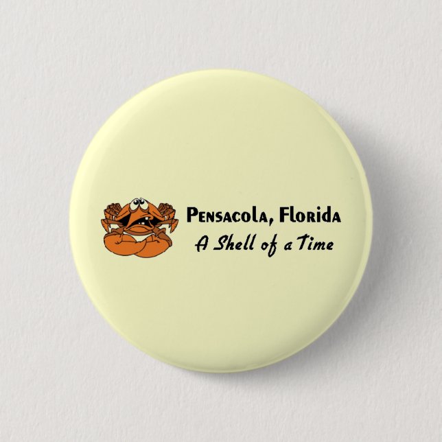 Pensacola Florida Crab Button (Vorderseite)