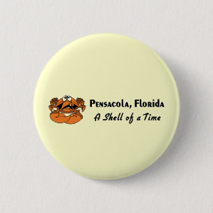 Pensacola Florida Crab Button
