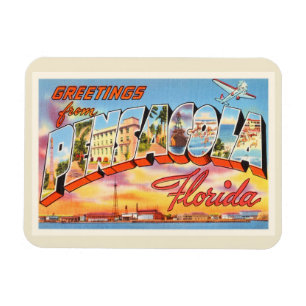 Pensacola Florida FL Old Vintage Travel Souvenir Magnet