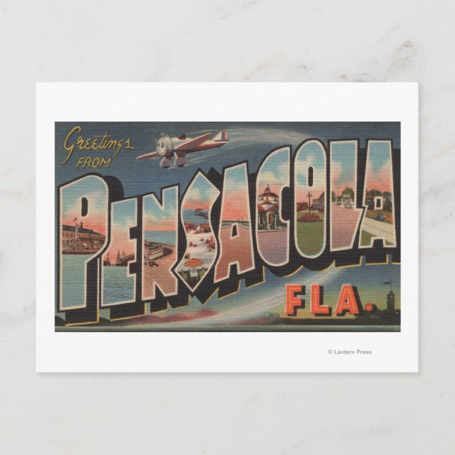 Pensacola, Florida (Flugzeug) Postkarte (Vorderseite)