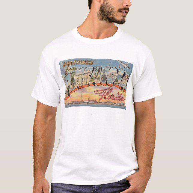 Pensacola, Florida - große Buchstabe-Szenen 2 T-Shirt (Vorderseite)