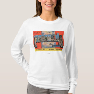 Pensacola, Florida - große Buchstabe-Szenen T-Shirt