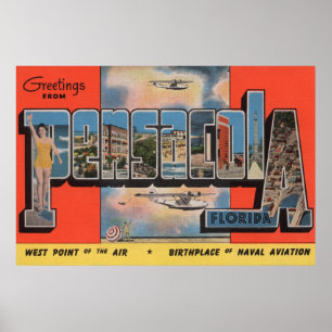 Pensacola, Florida - Große Buchstabenszenen 2 Poster