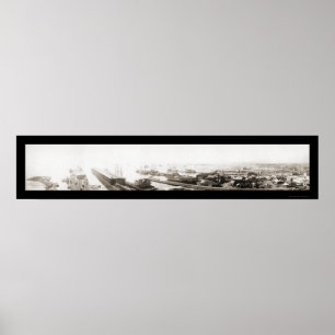 Pensacola, Florida-Hafen-Foto 1909 Poster