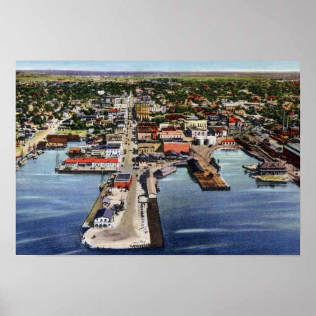 Pensacola Florida Luftansicht Poster (Vorne)