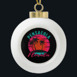Pensacola Florida Palm Trees Beach Keramik Kugel-Ornament<br><div class="desc">Pensacola Florida Palmen Bäume Keramik Ball Weihnachtsschmuck</div>