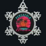 Pensacola Florida Palm Trees Beach Schneeflocken Zinn-Ornament<br><div class="desc">Pensacola Florida Palmen Bäume Schneeflocke Weihnachtsschmuck</div>
