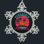 Pensacola Florida Palm Trees Beach Schneeflocken Zinn-Ornament<br><div class="desc">Pensacola Florida Palmen Bäume Schneeflocke Weihnachtsschmuck</div>