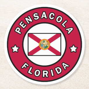Pensacola Florida Runder Pappuntersetzer