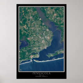 Pensacola Florida Satellite Poster Karte