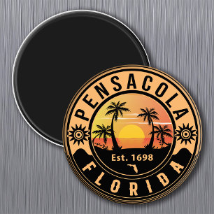 Pensacola Florida tropisches Retro Sunset Souvenir Magnet