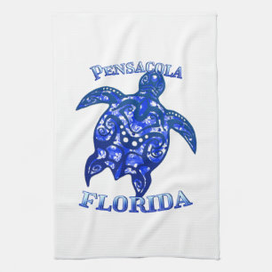 Pensacola Florida Vacation Tribal Turtle Geschirrtuch