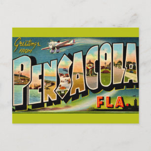 Pensacola Florida Vintage-Postkarte Postkarte