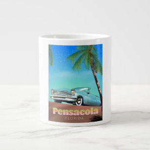 Pensacola, Florida Vintage-Reiseposter Jumbo-Tasse