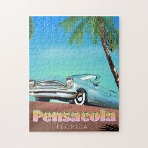 Pensacola, Florida Vintage-Reiseposter Puzzle
