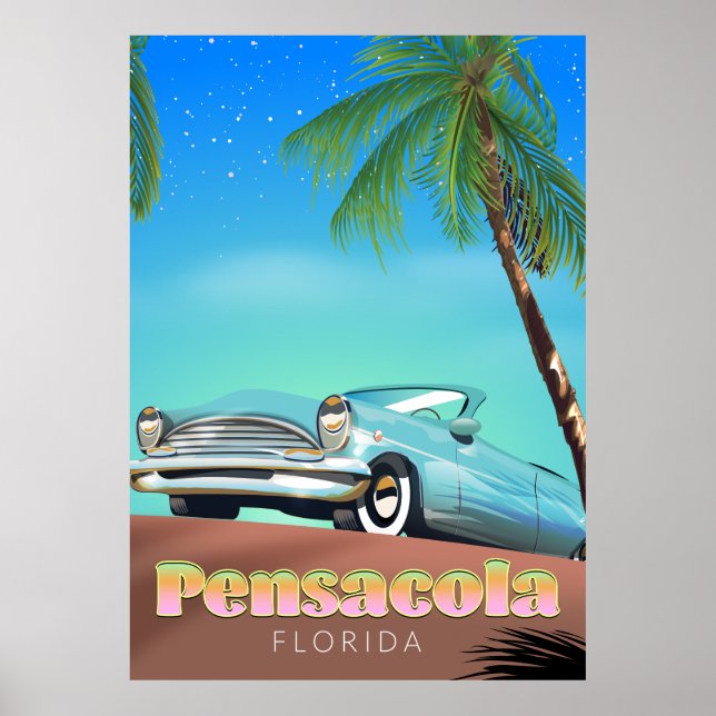 Pensacola, florida Vintages Reiseplakat Poster (Vorne)