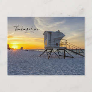 Pensacola Lifeguard Station Sunrise Denken Sie an  Postkarte