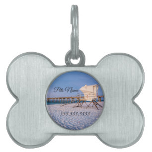 Pensacola Morning Lifeguard und Pier Pet Tag Tiermarke