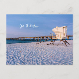 Pensacola Morning Rettungsschwimmer Stand & Pier B Postkarte