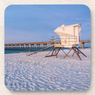 Pensacola Morning Rettungsschwimmer und Pier Getränkeuntersetzer
