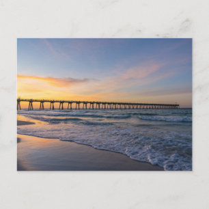 Pensacola Pier Shoreline Sunrise Postcard Postkarte