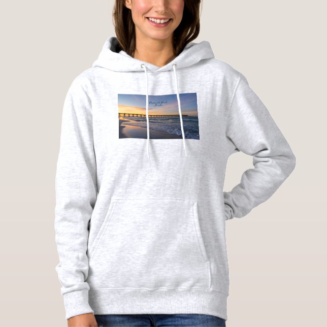 Pensacola Pier Shoreline Sunrise Women's Hoodie (Vorderseite)