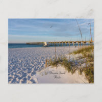 Pensacola Sand Dunes Pier Morgens Postkarte