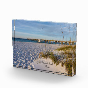 Pensacola Sand Dunes Pier Morning Foto Block