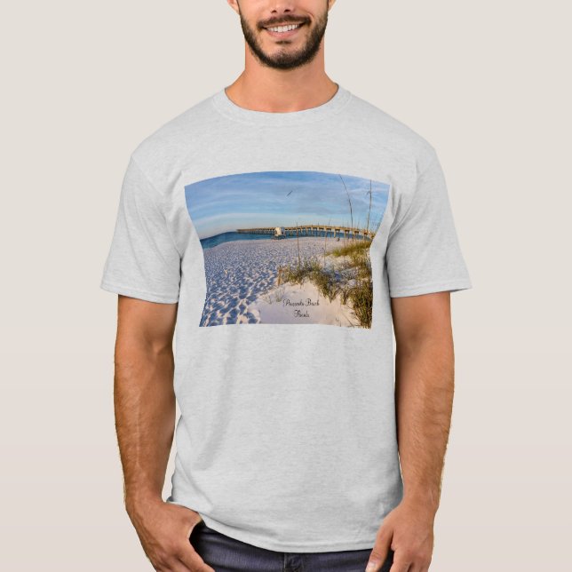 Pensacola Sand Dunes Pier Morning T - Shirt (Vorderseite)