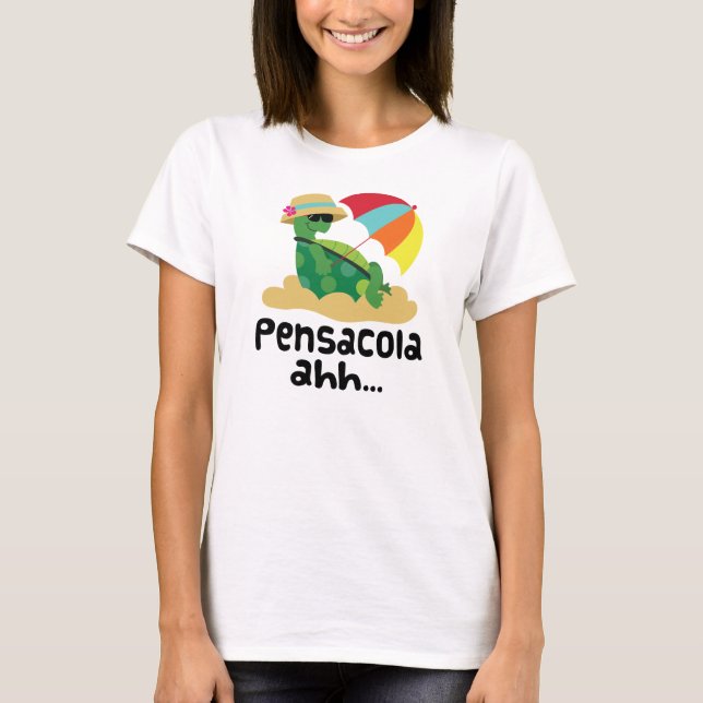 Pensacola (Schildkröte auf Strand) T-Shirt (Vorderseite)