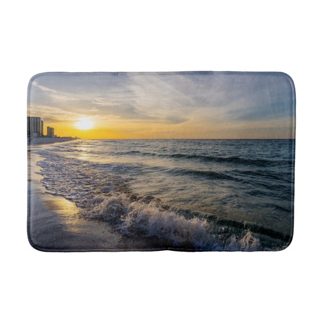 Pensacola Splashing Waves Sunrise Bath Mat Badematte (Vorderseite)