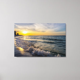 Pensacola spritzende Wellen Sonnenaufgang Leinwand