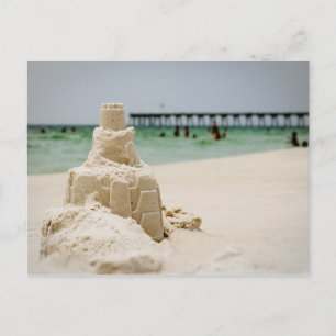 Pensacola Strand Sandcastle Postkarte