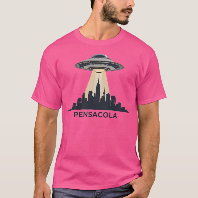 Pensacola Ufo Invasion - Sci-Fi City Artwork T-Shirt (Vorderseite)