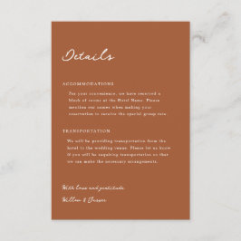 Pensacola Wedding Card Begleitkarte